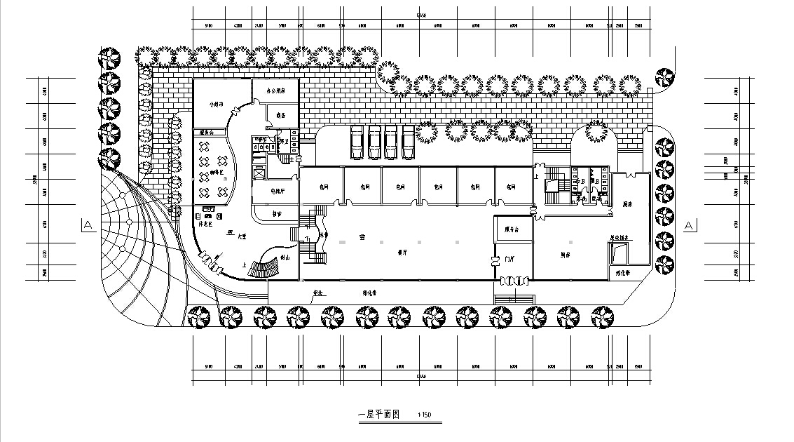 5套现代风格宾馆酒店建筑设计项目施工图cad施工图下载【ID:151524127】