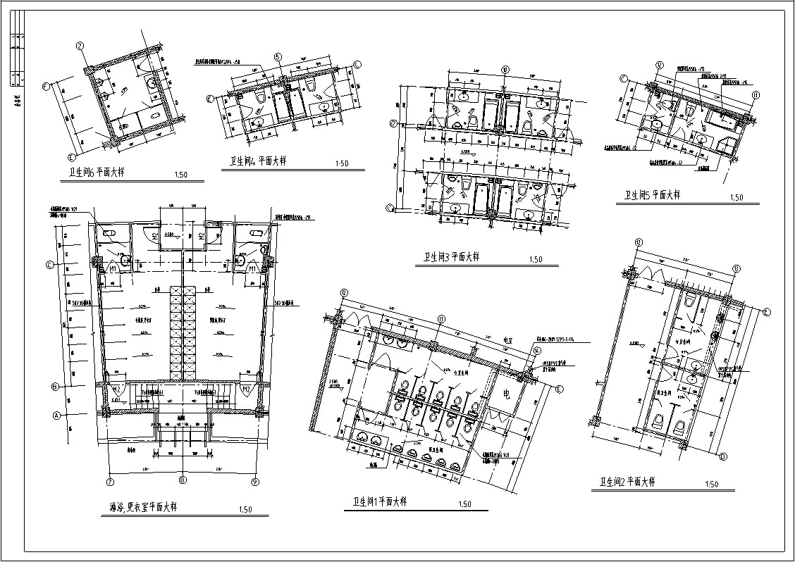 5套现代风格宾馆酒店建筑设计项目施工图cad施工图下载【ID:151524127】