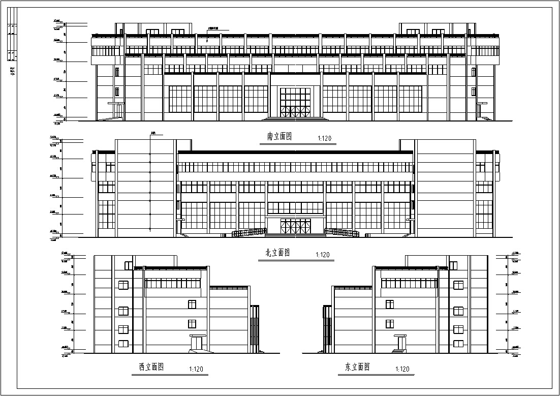 5套现代风格宾馆酒店建筑设计项目施工图cad施工图下载【ID:151524127】