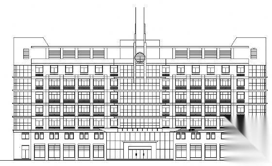 某消防队办公楼建筑施工图cad施工图下载【ID:168482112】