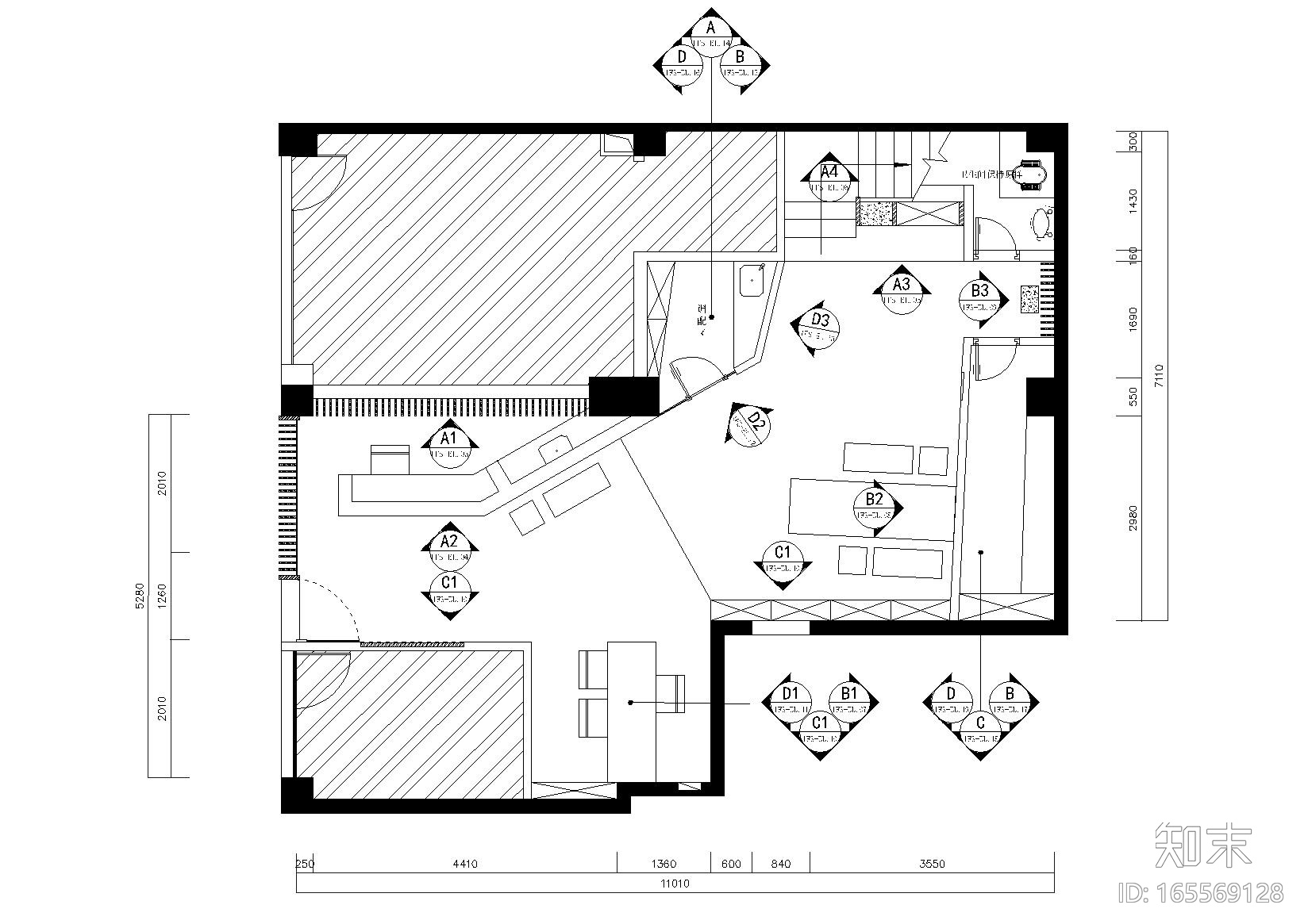 [厦门]澜馨美容美发沙龙中心施工图+实景图cad施工图下载【ID:165569128】