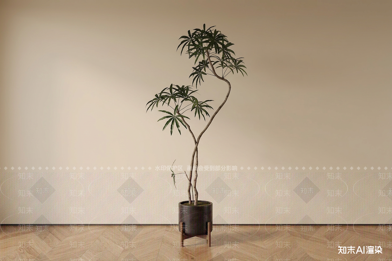 造型绿植盆栽3D模型下载【ID:1227283474】