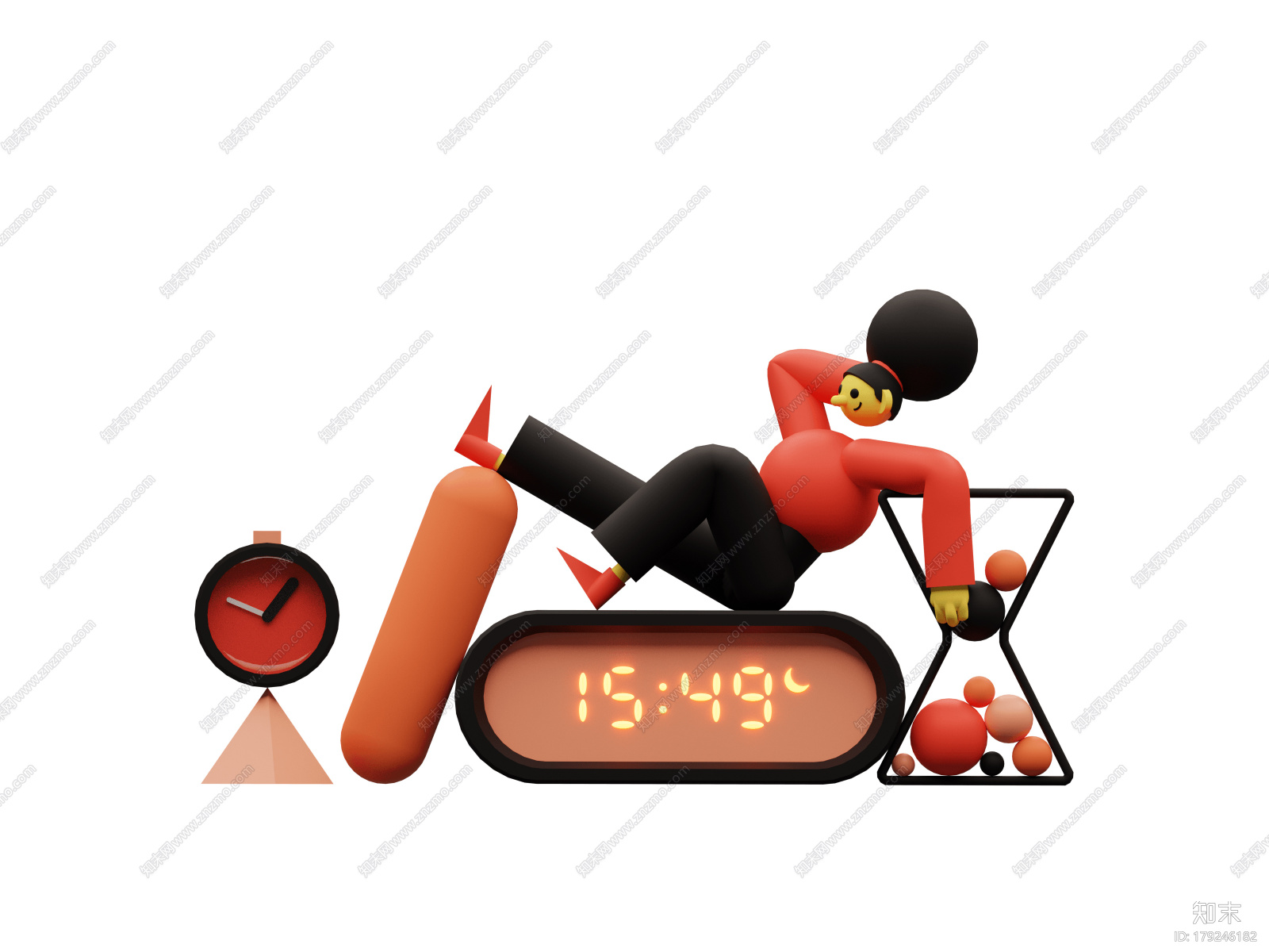 插画风-时间CG模型下载【ID:179246182】