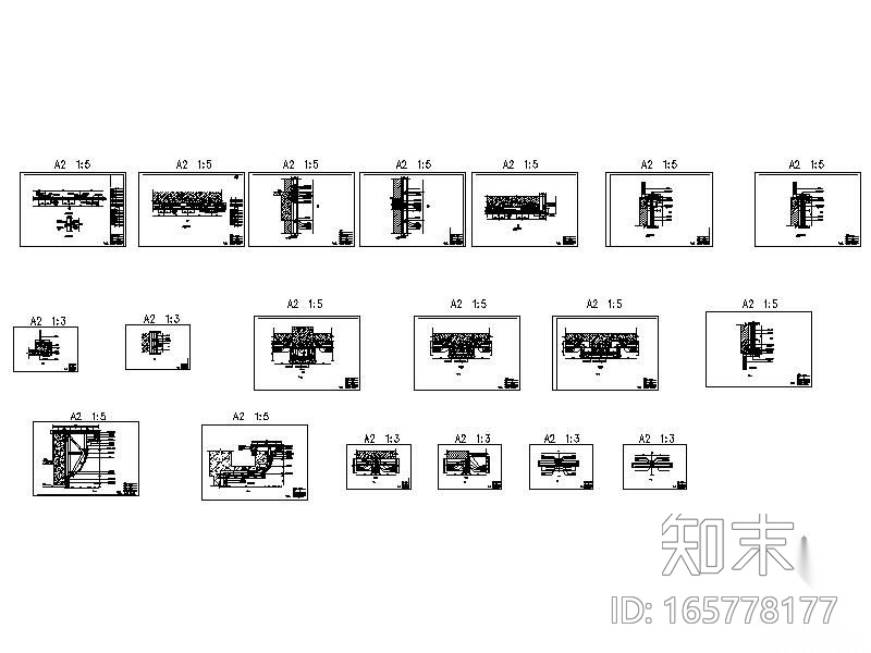 井冈山某教育基地石材墓墙装饰工程图cad施工图下载【ID:165778177】