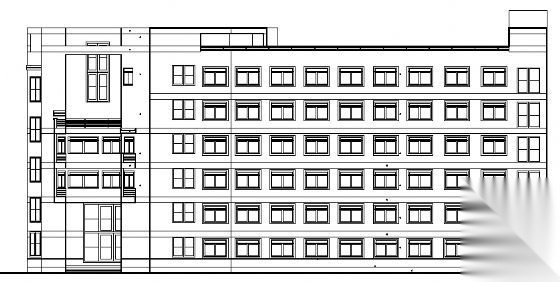 湘潭某学院六层教学楼建筑方案图cad施工图下载【ID:151576104】