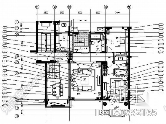 [沈阳]90平米泰式混搭宗教风格样板间施工图（含实景）cad施工图下载【ID:180832165】