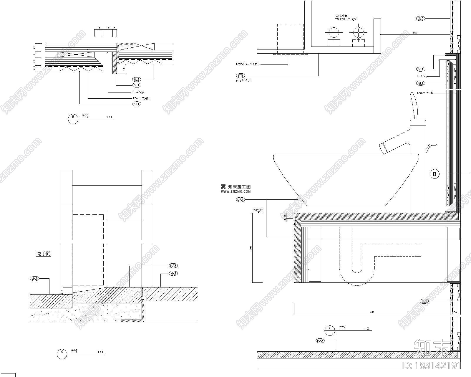 南京星雨花都D3户型施工图及材料表CAD下载、户型施工图及材料表CAD下载cad施工图下载【ID:183142191】