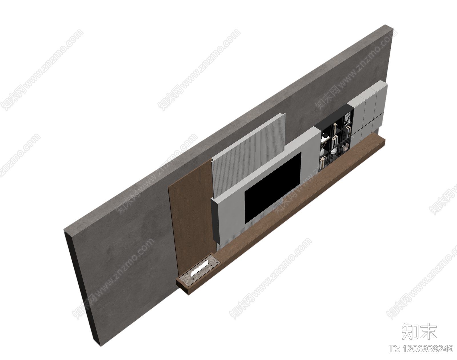 电视墙组合体3D模型下载【ID:1206939249】