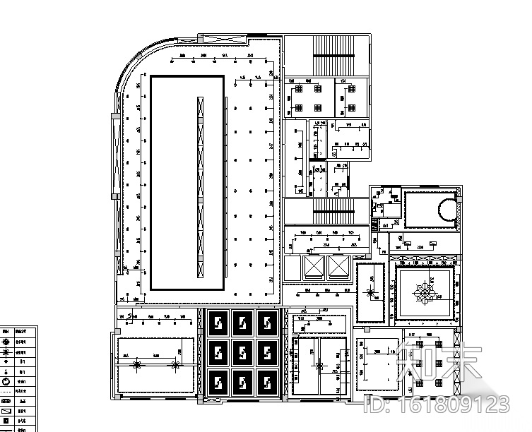 中式风格高档会所设计施工图（附效果图）cad施工图下载【ID:161809123】