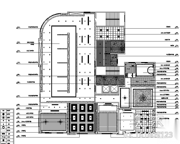 中式风格高档会所设计施工图（附效果图）cad施工图下载【ID:161809123】