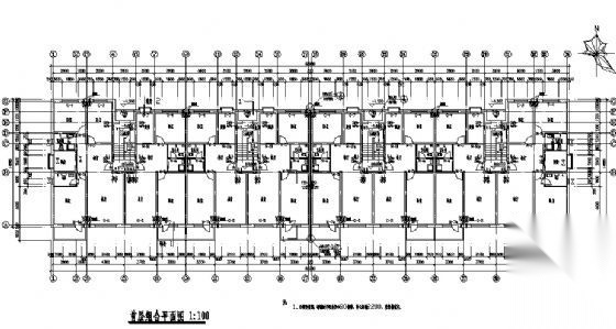 六层住宅楼建筑施工图cad施工图下载【ID:149550151】