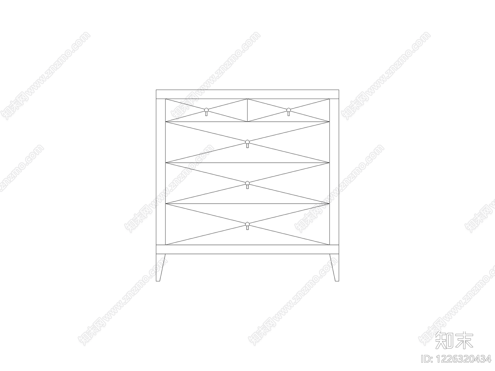 现代柜子立面图块cad施工图下载【ID:1226320434】