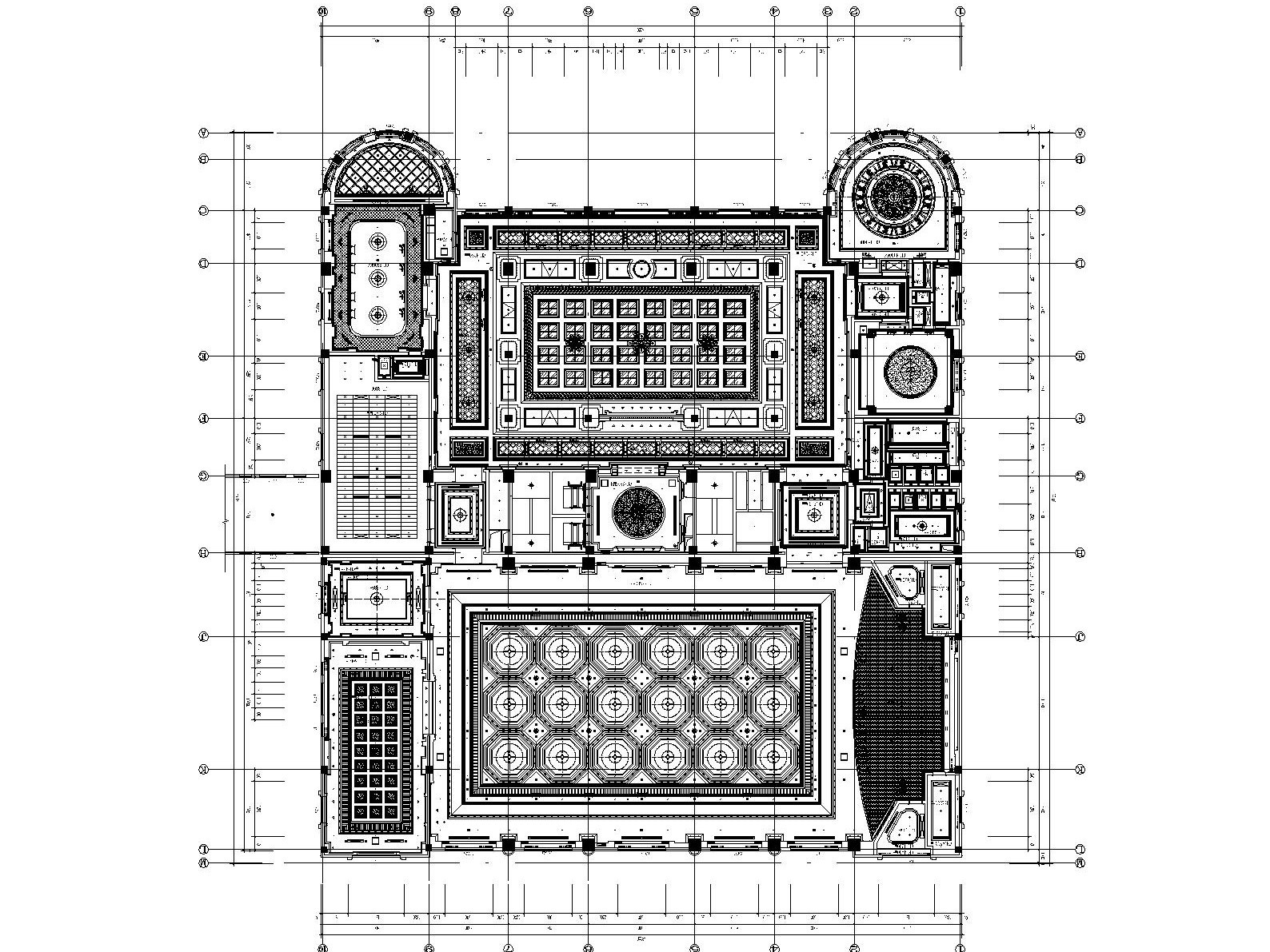 [江苏]现代豪奢林梓张公馆全套施工图（附效果图）cad施工图下载【ID:160714102】