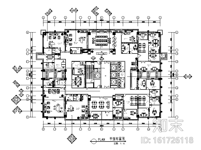 [重庆]某大厦办公室设计全套施工图（含效果图）施工图下载【ID:161726118】
