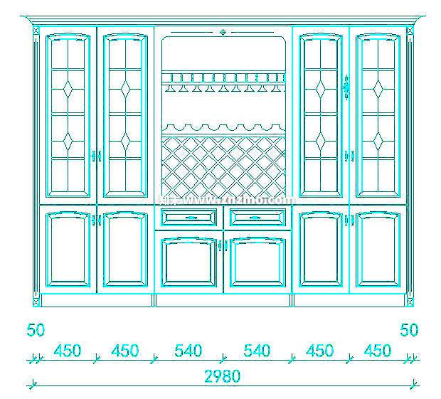 酒柜施工图下载【ID:178694184】