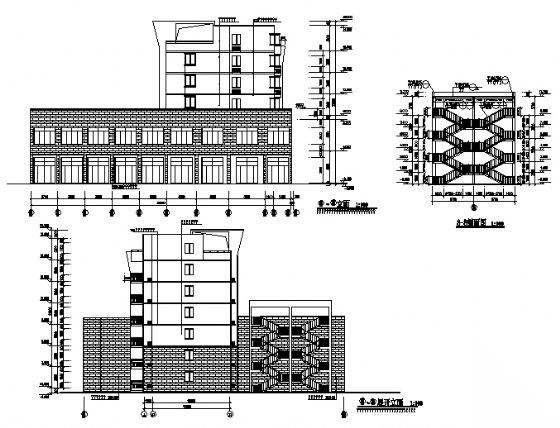 南昌某镇六层住宅楼建筑施工图cad施工图下载【ID:149851101】