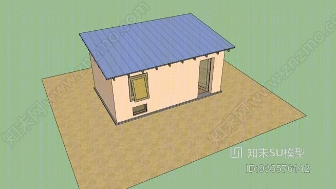 绝缘良好、通风良好的简易住宅SU模型下载【ID:935576142】