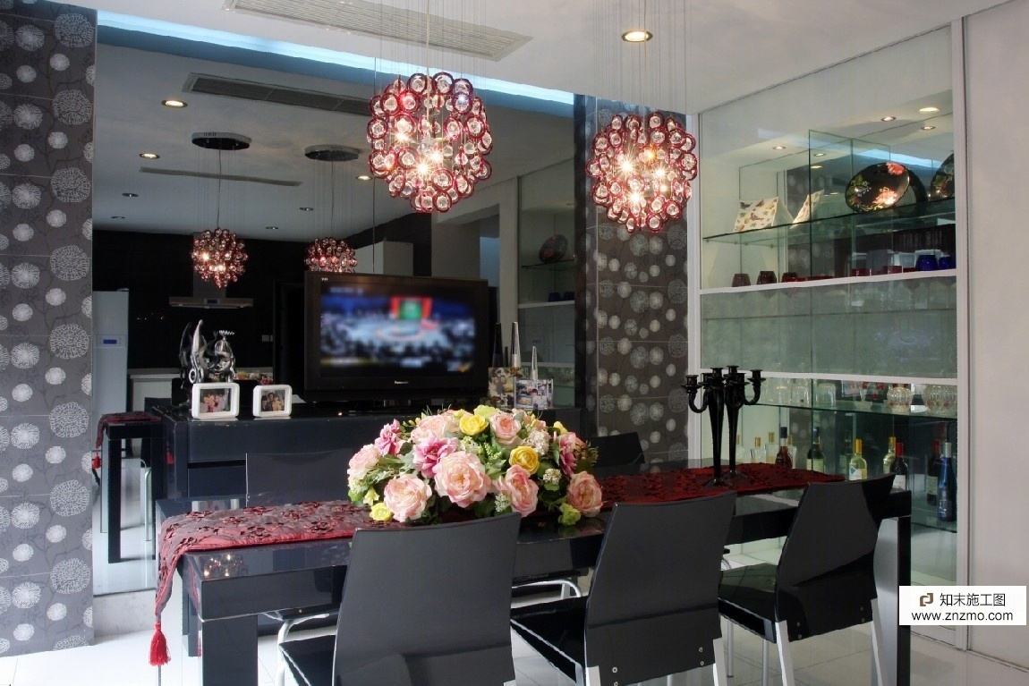 豪华复式样板房施工图（含实景）cad施工图下载【ID:56938674】