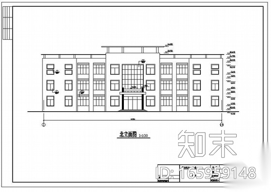 山东某城乡供水中心办公楼图纸cad施工图下载【ID:165959148】