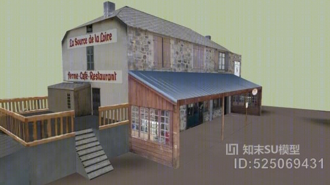 咖啡，餐厅，卢瓦尔河的来源SU模型下载【ID:525069431】