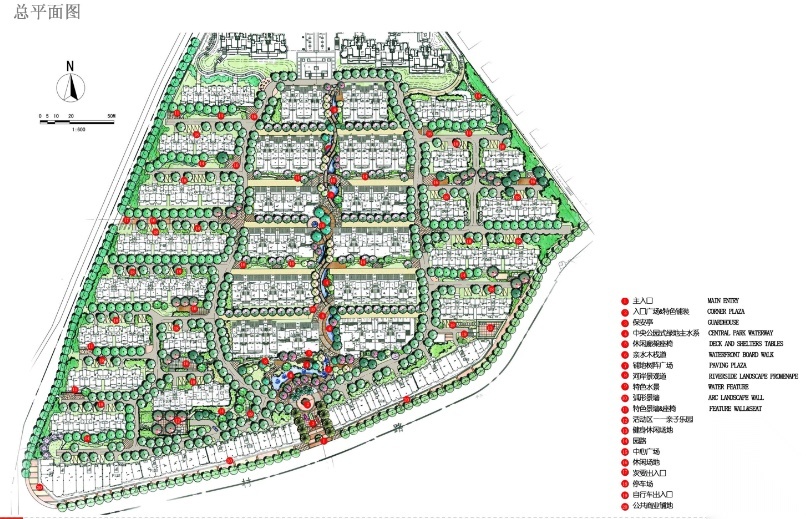 [江苏]淮安复合式自然生态居住区景观方案cad施工图下载【ID:161077107】