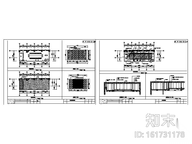 会议室装修施工图Acad施工图下载【ID:161731178】