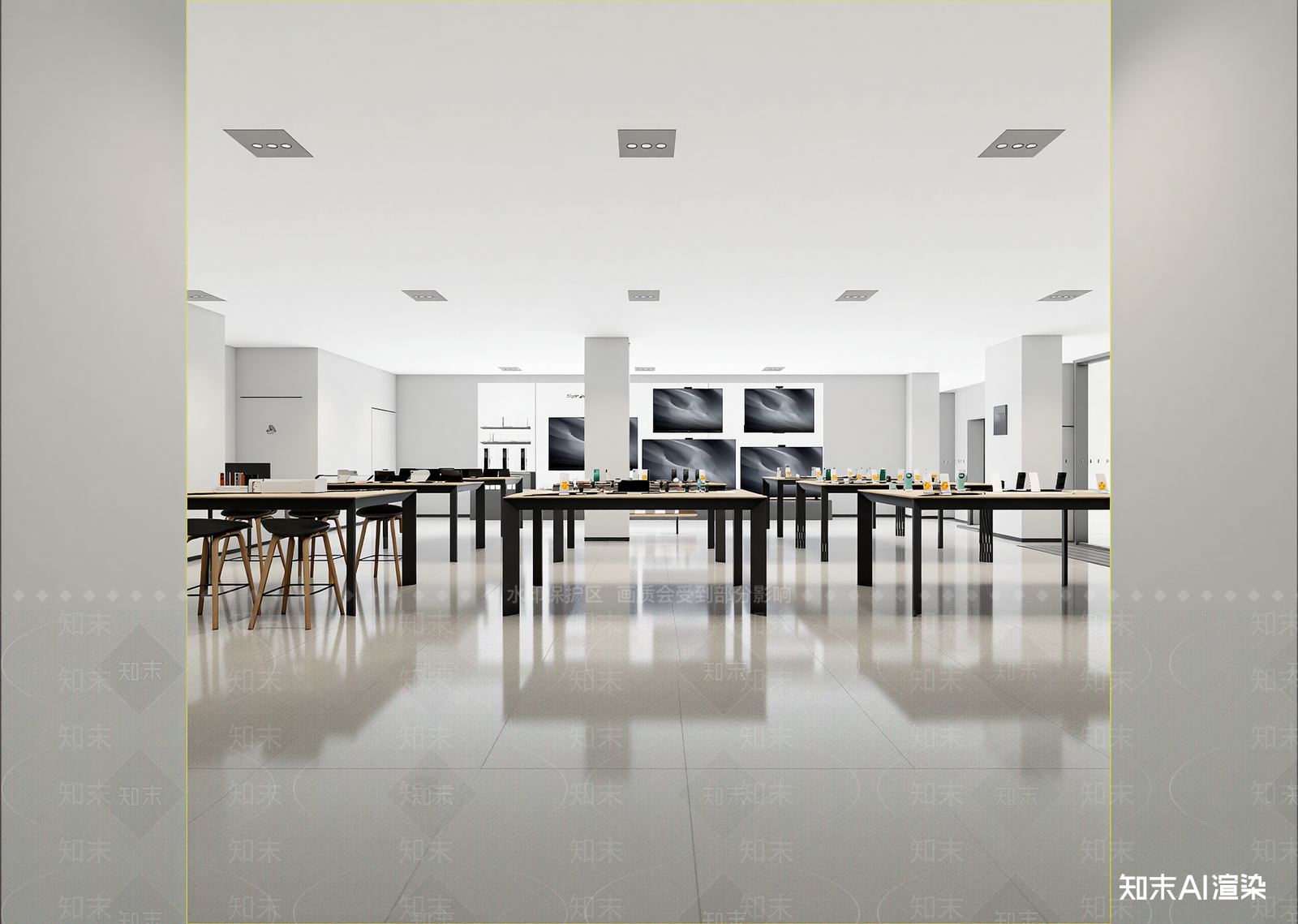 现代办公大厅3D模型下载【ID:1214841769】