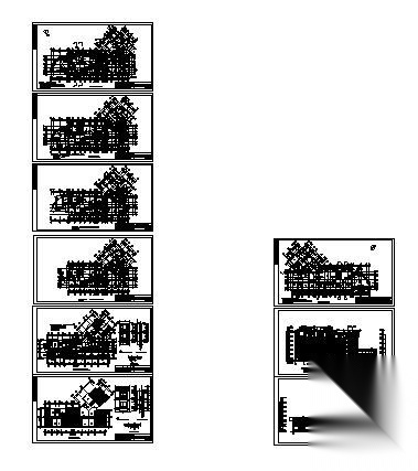 四川省御营山景1#楼建筑结构施工图cad施工图下载【ID:149848122】