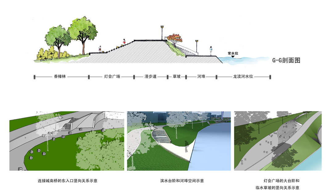 ​[浙江]金华市城南桥至河盘桥段滨河景观设计竞标方案汇...cad施工图下载【ID:161015188】