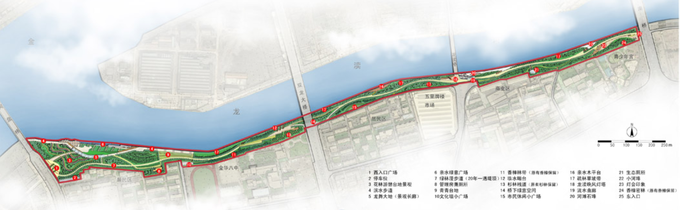 ​[浙江]金华市城南桥至河盘桥段滨河景观设计竞标方案汇...cad施工图下载【ID:161015188】