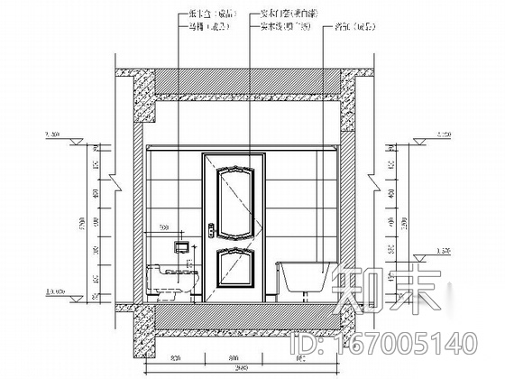 [广东]奢华酒店双人间客房室内CAD施工图（含效果）cad施工图下载【ID:167005140】