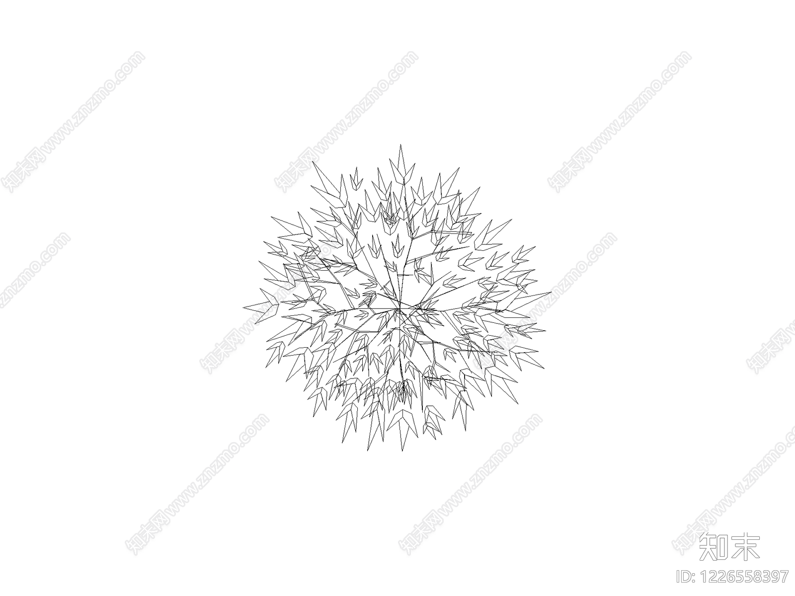 现代乔木种植CAD图纸