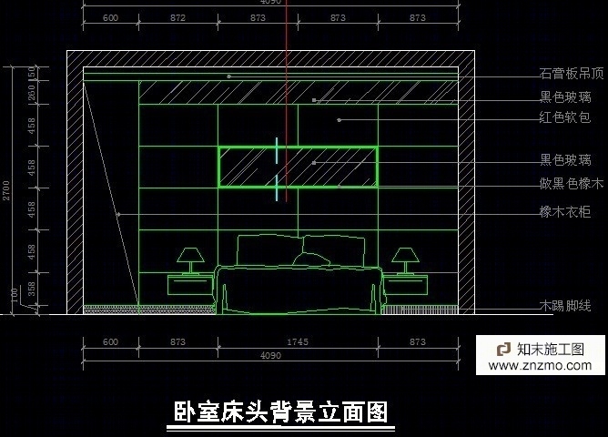 现代两居样板间方案cad施工图下载【ID:36938466】