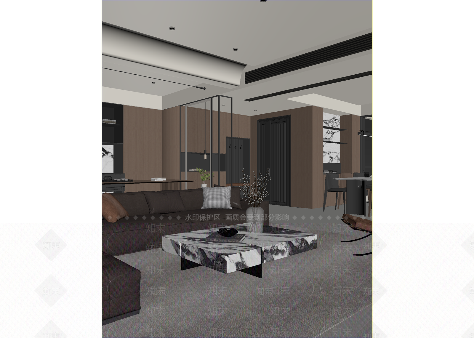 现代客餐厅3D模型下载【ID:1215157118】