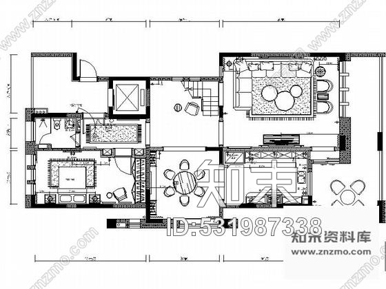 施工图西安某叠加多层别墅简约风格装修图施工图下载【ID:531987338】
