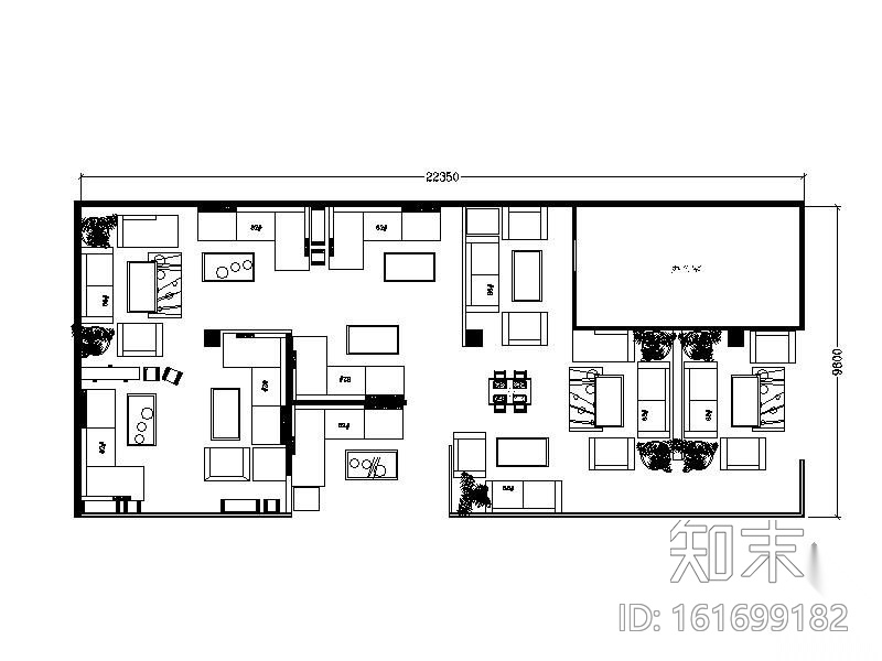 [深圳]现代沙发展厅装修图施工图下载【ID:161699182】