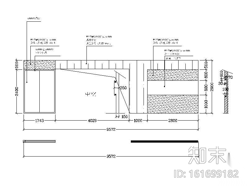 [深圳]现代沙发展厅装修图cad施工图下载【ID:161699182】