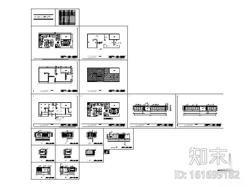 [深圳]现代沙发展厅装修图cad施工图下载【ID:161699182】