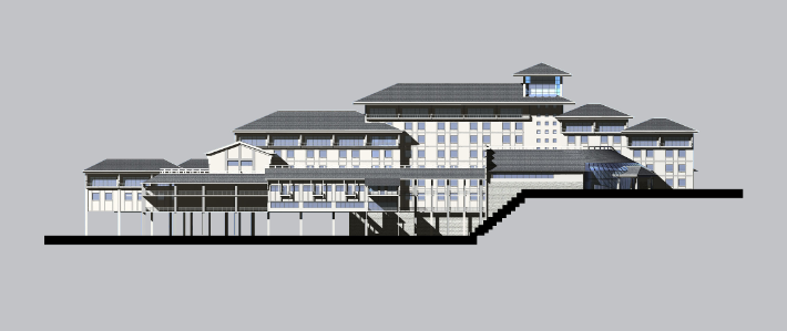 现代风格西山湖宾馆(五星级)全套建筑方案及施工图cad施工图下载【ID:151523155】