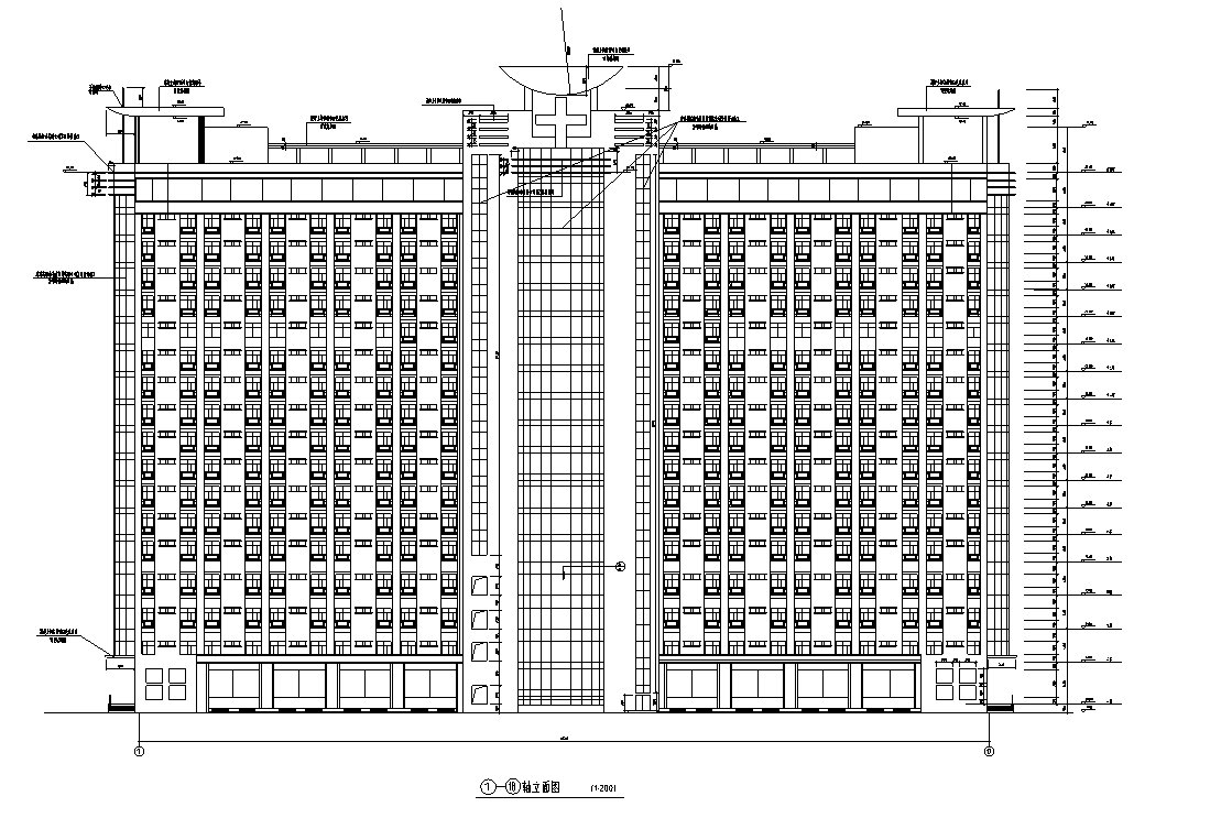 某医院住院楼室内装修设计施工图纸（29张）施工图下载【ID:160702138】