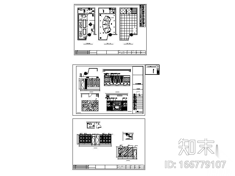 酒吧包间装修图2cad施工图下载【ID:166779107】