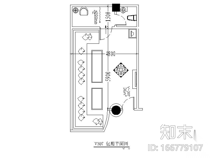 酒吧包间装修图2cad施工图下载【ID:166779107】