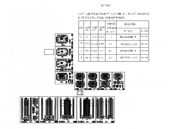 某二十七层一梯六塔式顶层复式商住楼建筑初步设计图cad施工图下载【ID:165922172】