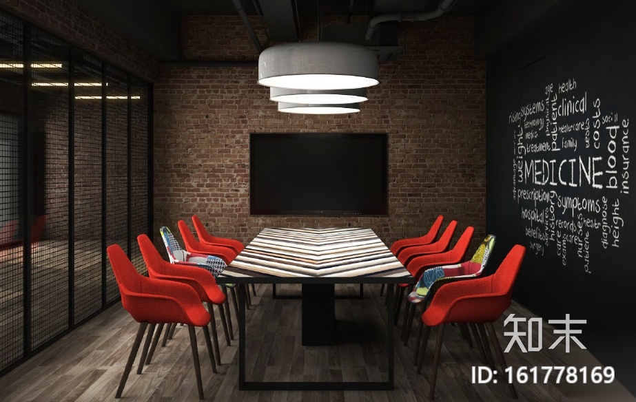 华谊兄弟办公室设计施工图（附效果图+物料表）cad施工图下载【ID:161778169】