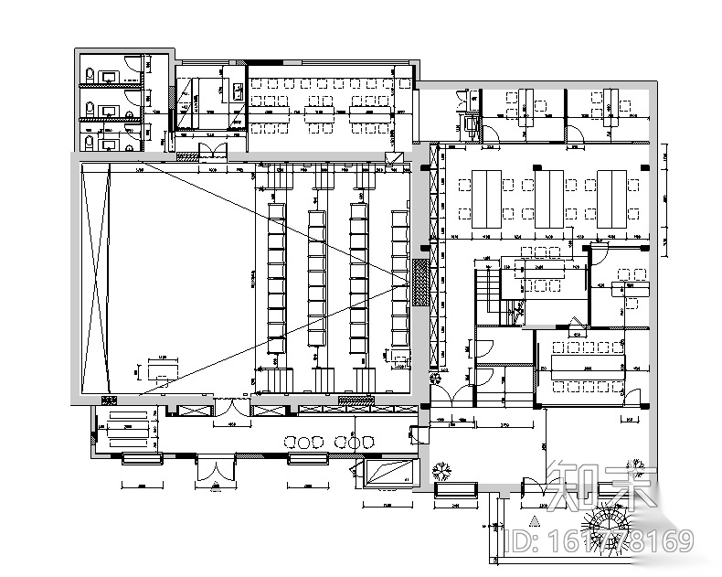 华谊兄弟办公室设计施工图（附效果图+物料表）cad施工图下载【ID:161778169】