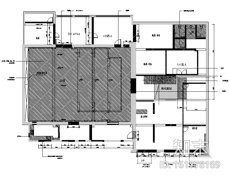 华谊兄弟办公室设计施工图（附效果图+物料表）cad施工图下载【ID:161778169】