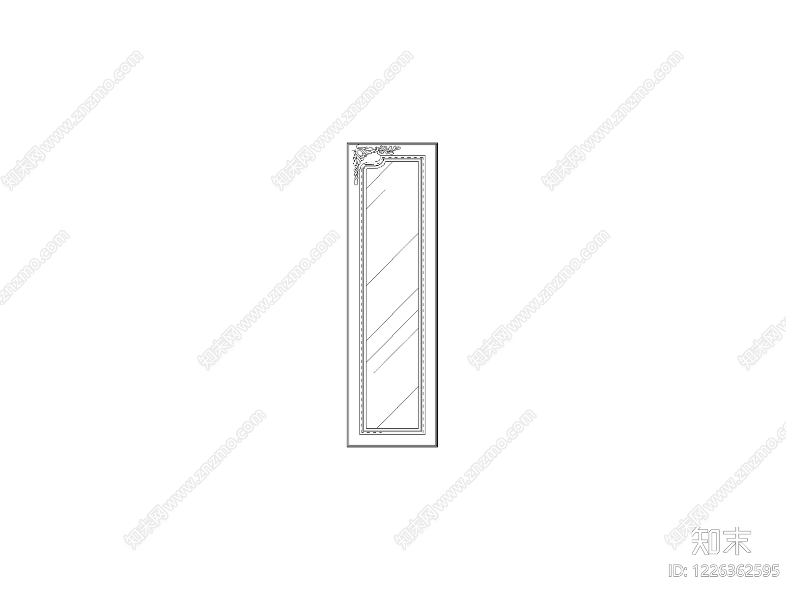 镜子cad施工图下载【ID:1226362595】