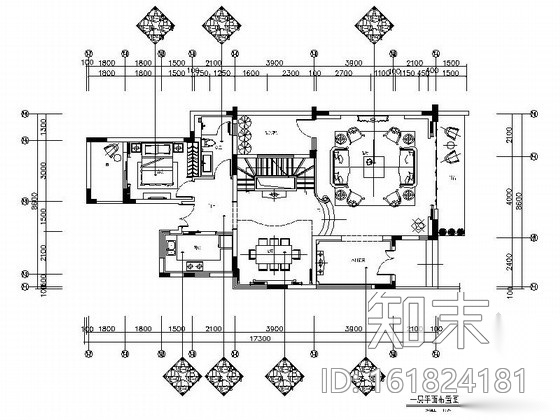 [广州]欧式通透秀气三层别墅室内CAD施工图（含效果图）cad施工图下载【ID:161824181】