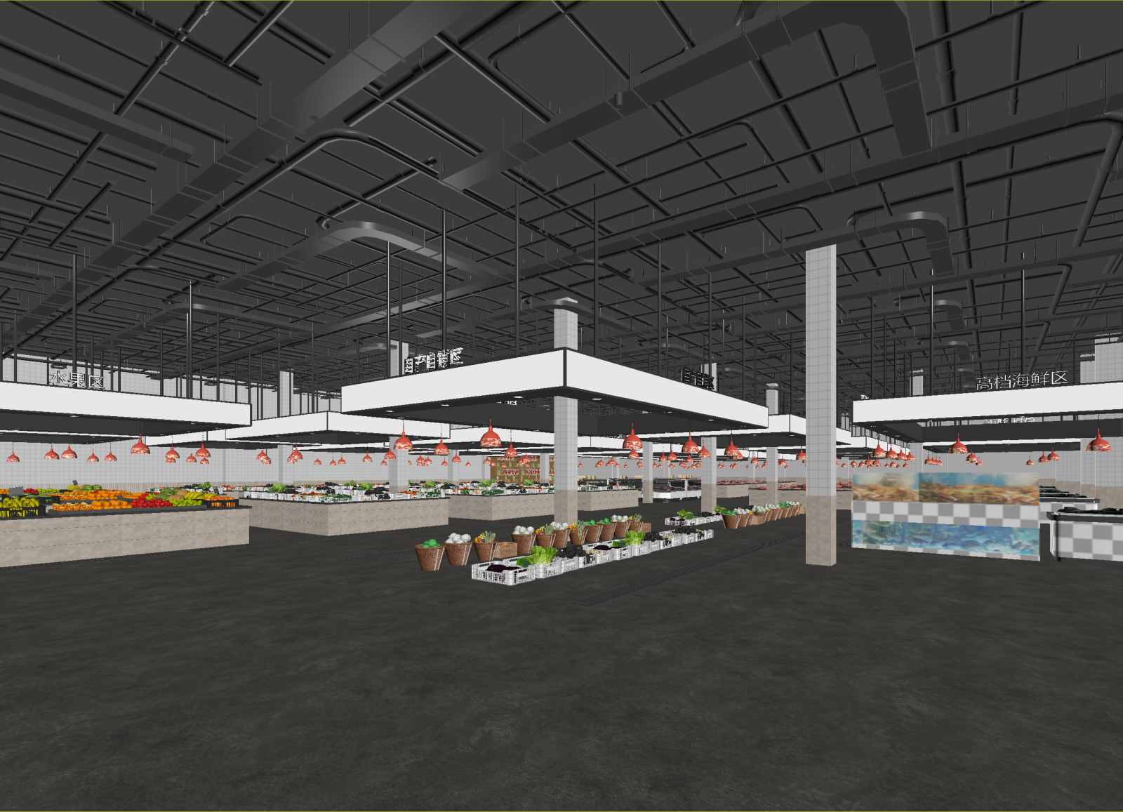 现代超市3D模型下载【ID:1213884044】