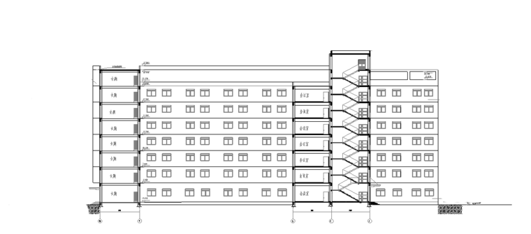 某8层综合办公楼建筑CAD图纸（含计算书，建筑、结构图，...cad施工图下载【ID:149933103】